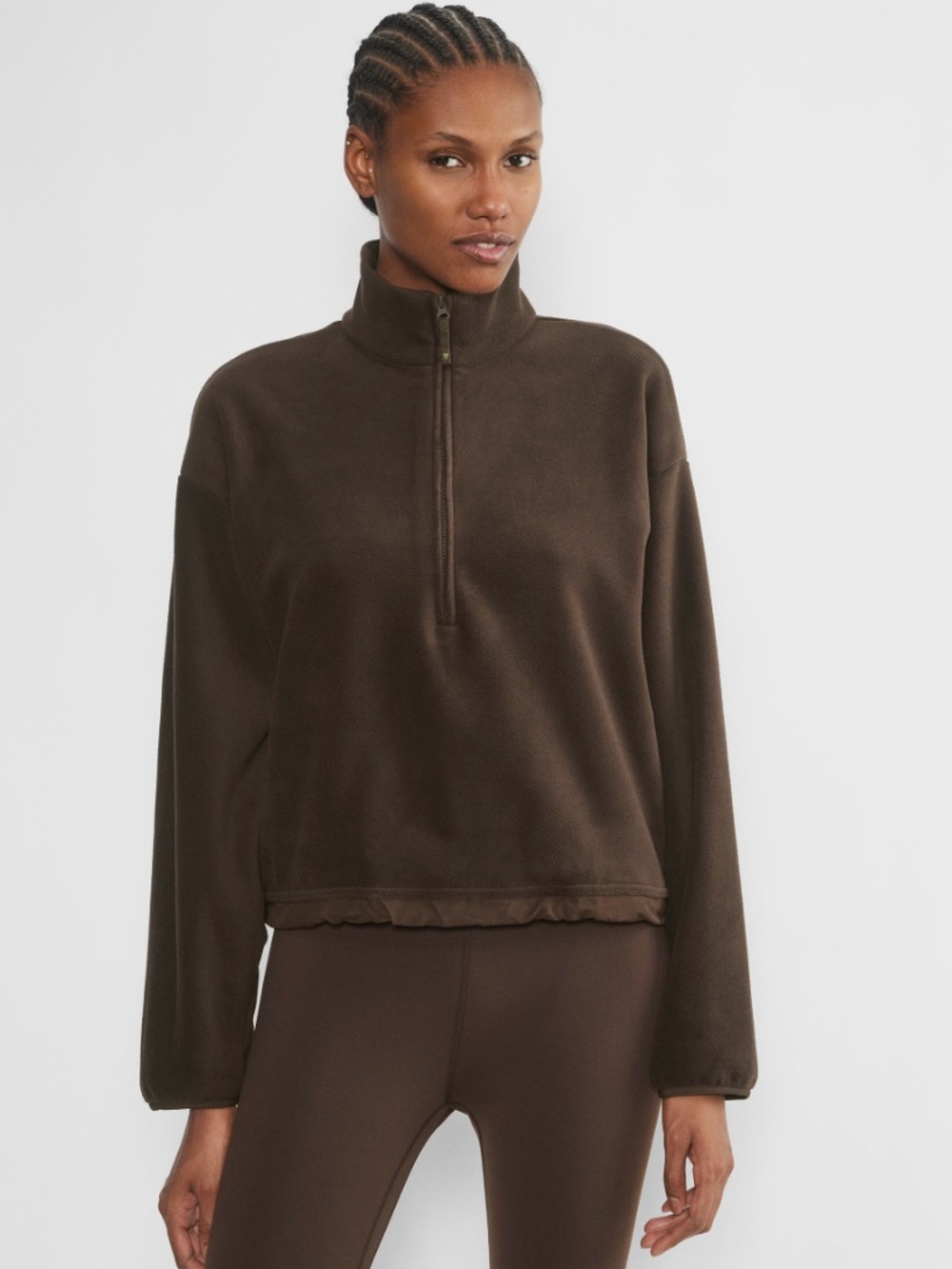 Aritzia polar fleece rich mocha brown
